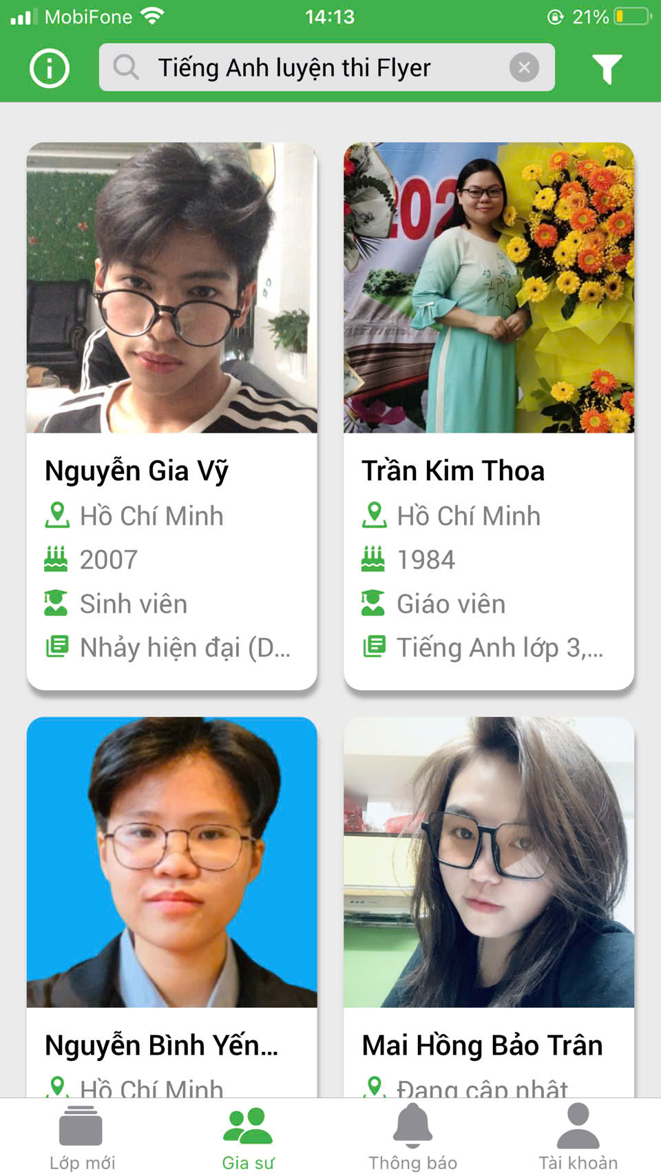 Dạy kèm luyện thi flyer